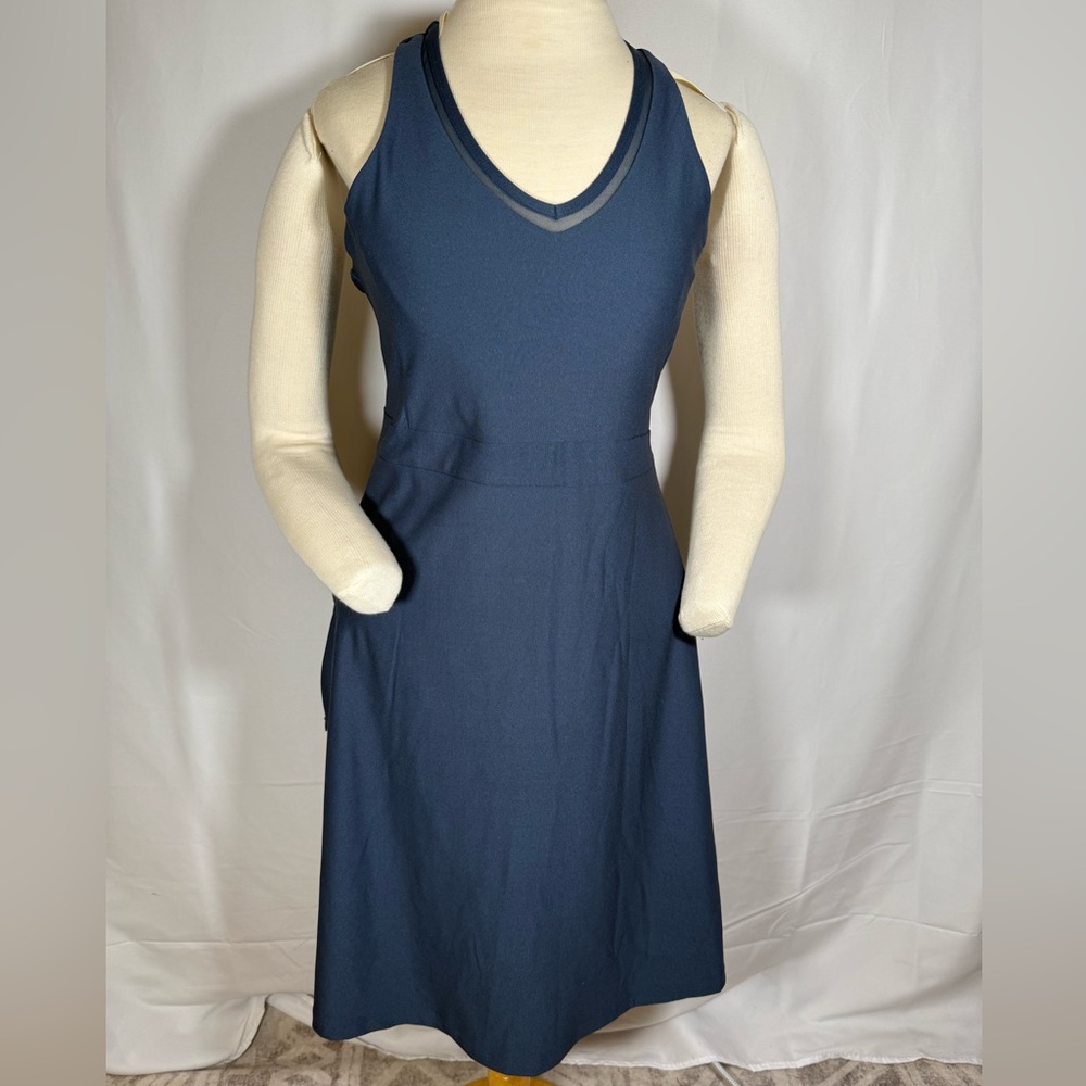 Mondetta Deep Blue V-Neck Midi Dress